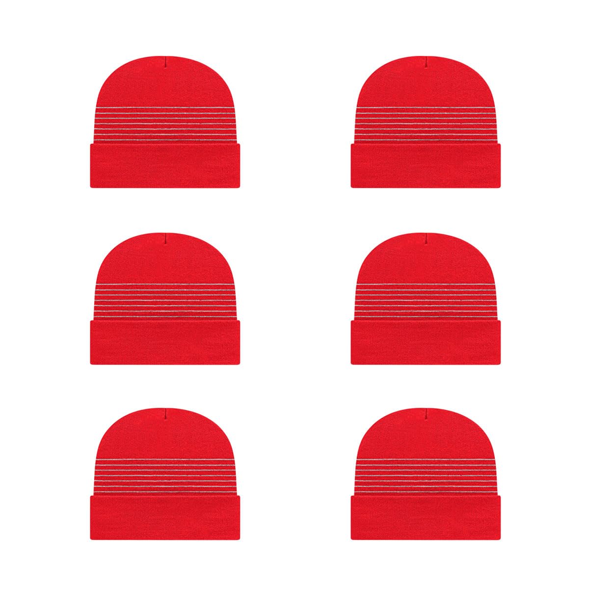 Cap America RKT12 Thin Striped Knit Cap with Cuff