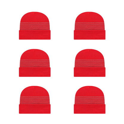 Cap America RKT12 Thin Striped Knit Cap with Cuff
