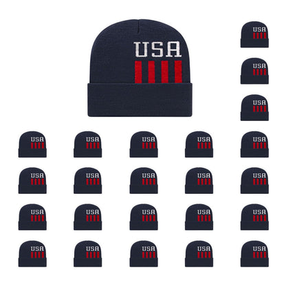 Cap America RKUSA12 Patriotic Knit Cap with Cuff