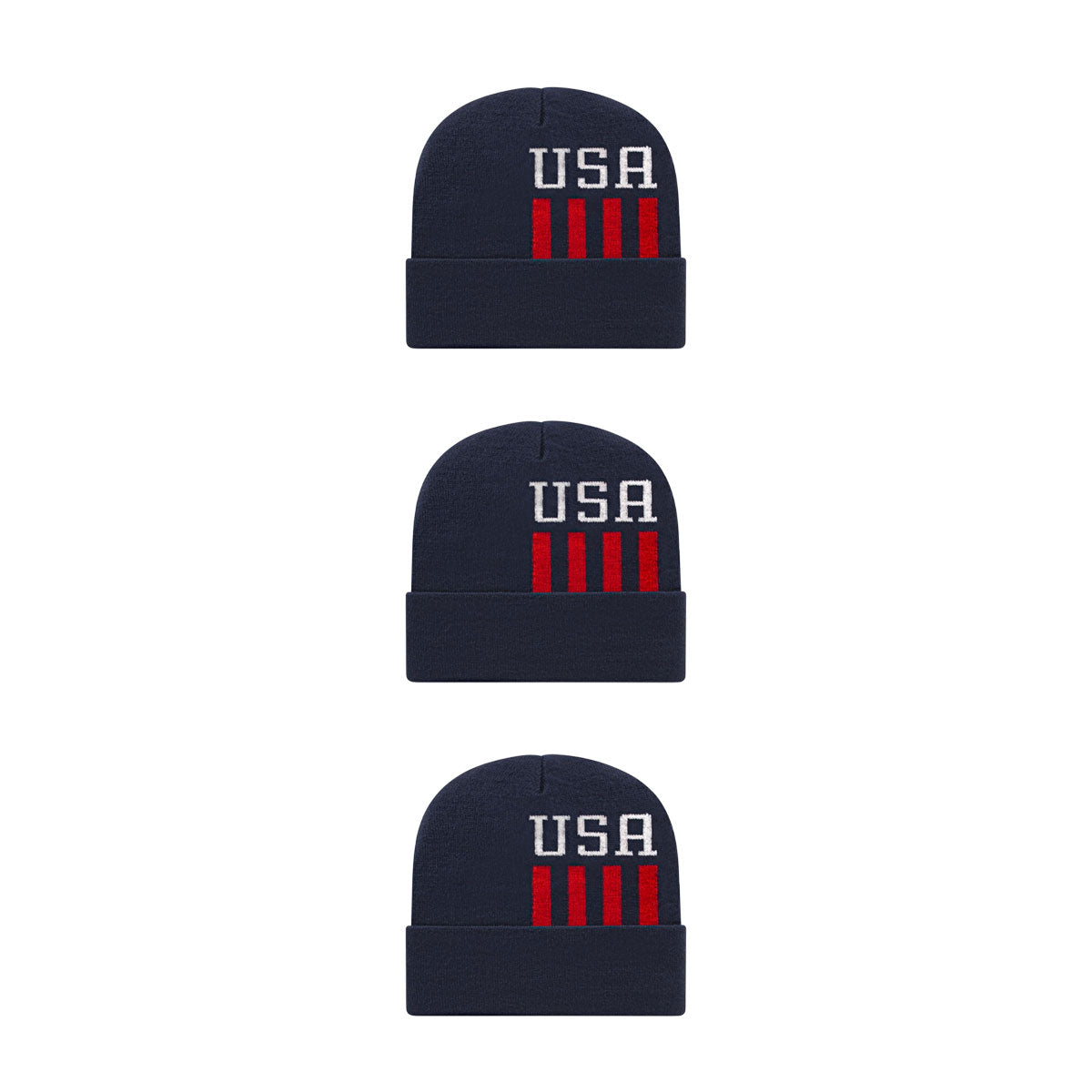 Cap America RKUSA12 Patriotic Knit Cap with Cuff