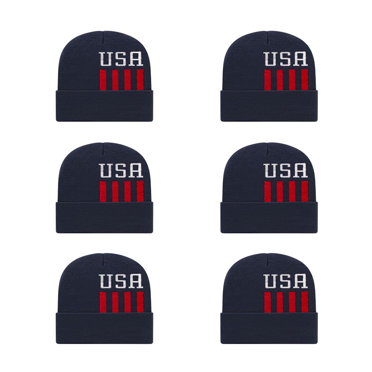 Cap America RKUSA12 Patriotic Knit Cap with Cuff