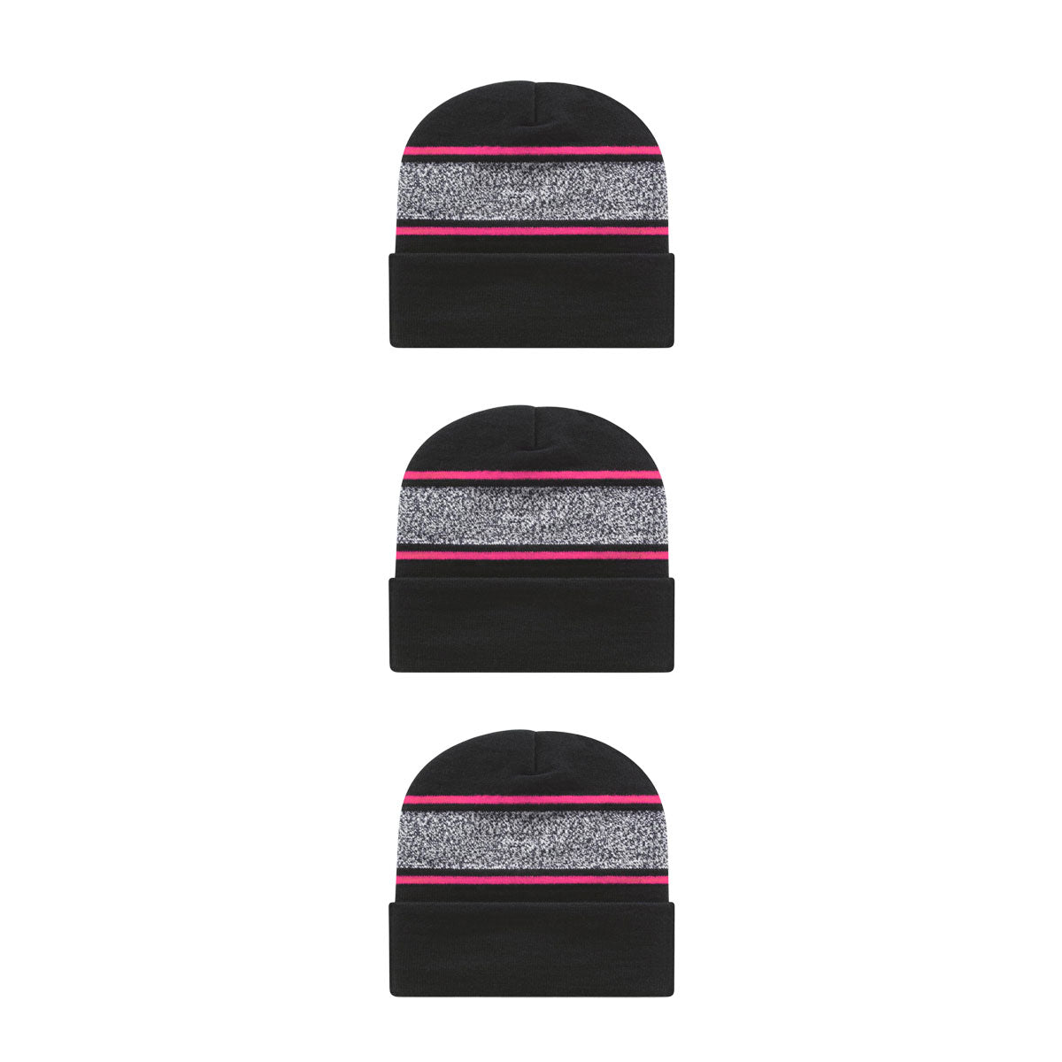 Cap America RKV12 Variegated Striped Knit Cap with Cuff