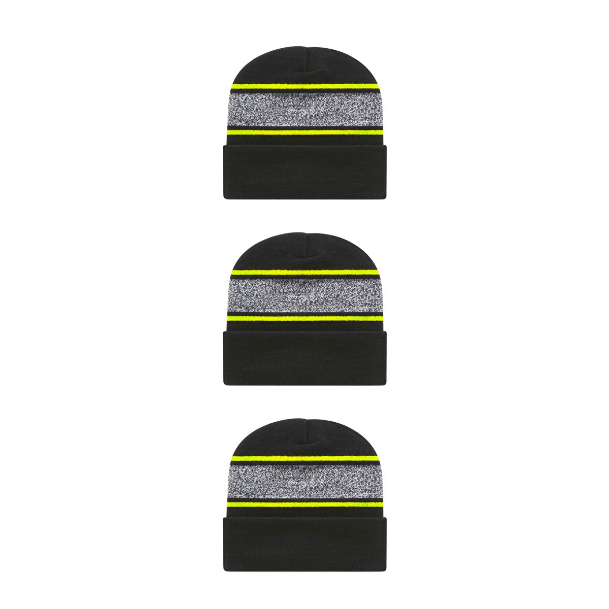 Cap America RKV12 Variegated Striped Knit Cap with Cuff