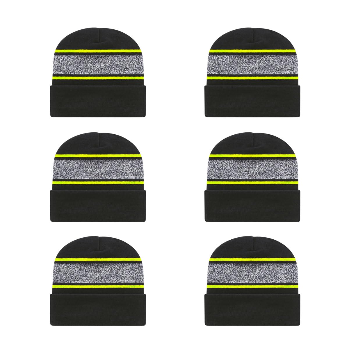 Cap America RKV12 Variegated Striped Knit Cap with Cuff