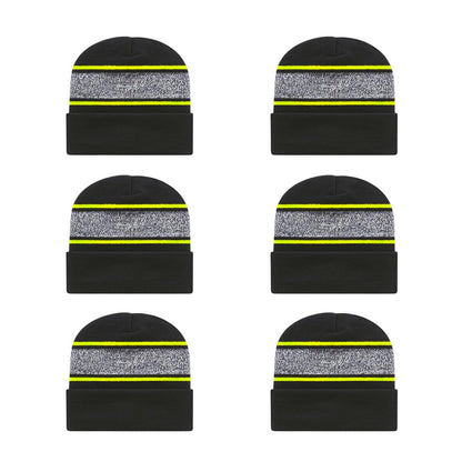 Cap America RKV12 Variegated Striped Knit Cap with Cuff