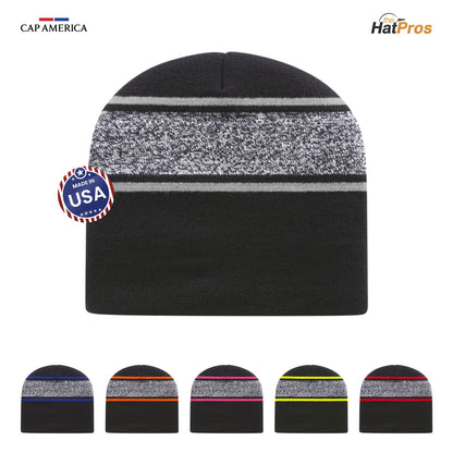 Cap America RKV9 Variegated Striped Beanie