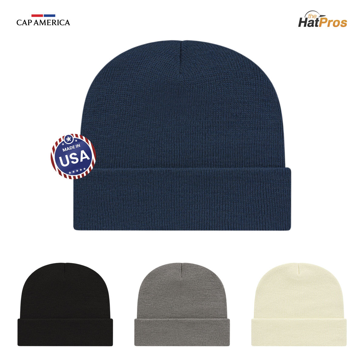 Cap America SKN24 Recycled Knit Cap with Cuff