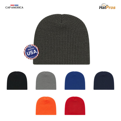 Cap America TK28R Ribbed Knit Beanie
