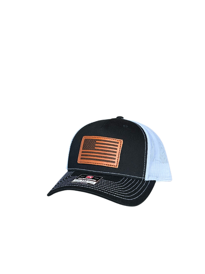 American Flag Leather Patch Hat