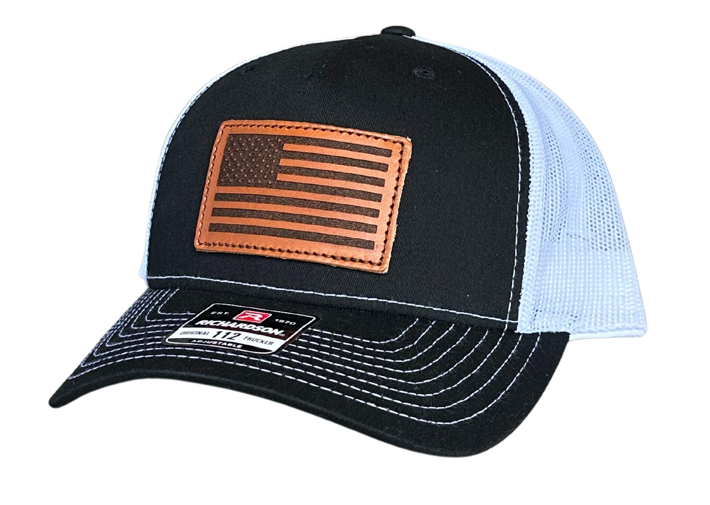American Flag Leather Patch Hat