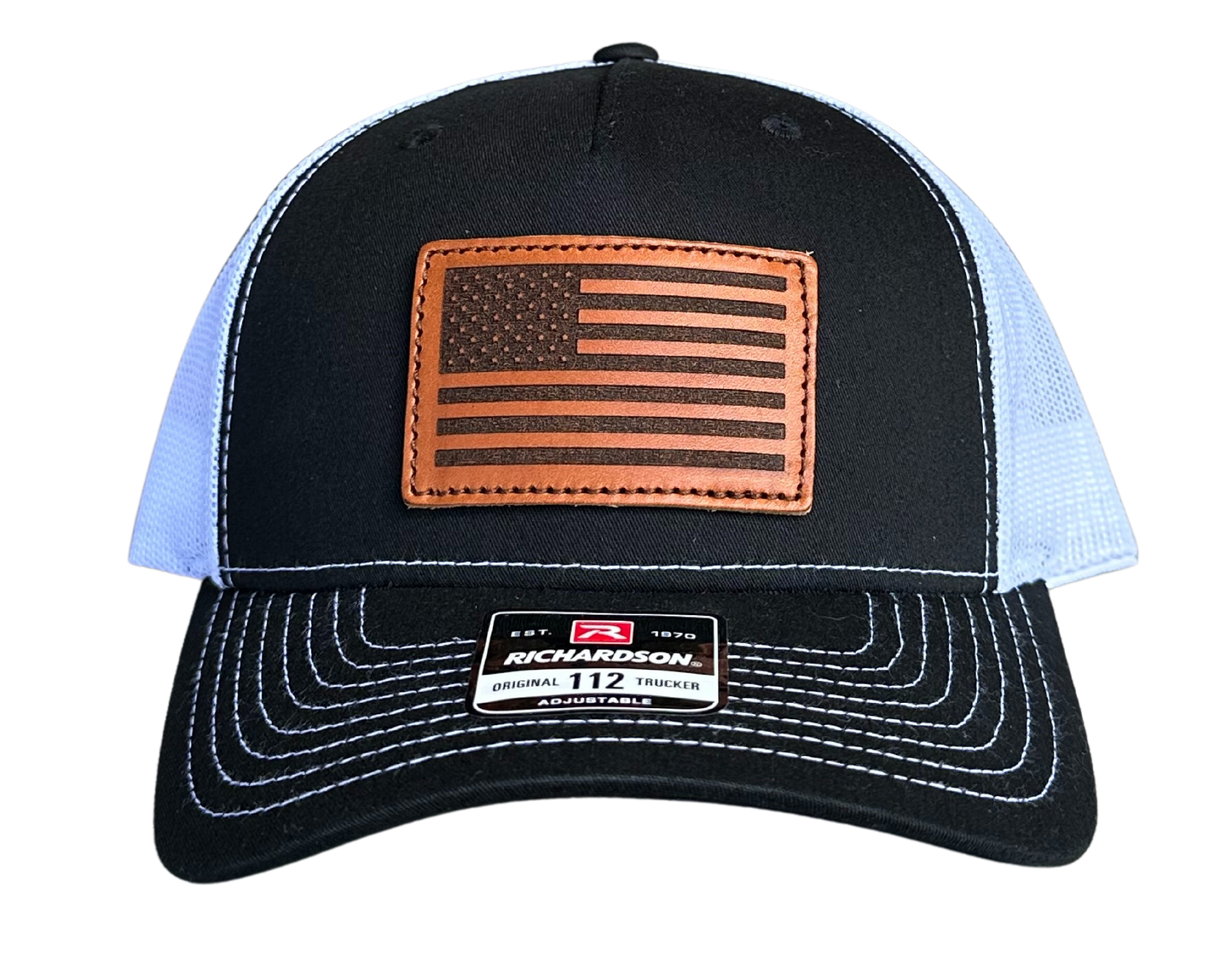 American Flag Leather Patch Hat