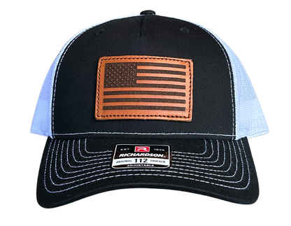 American Flag Leather Patch Hat