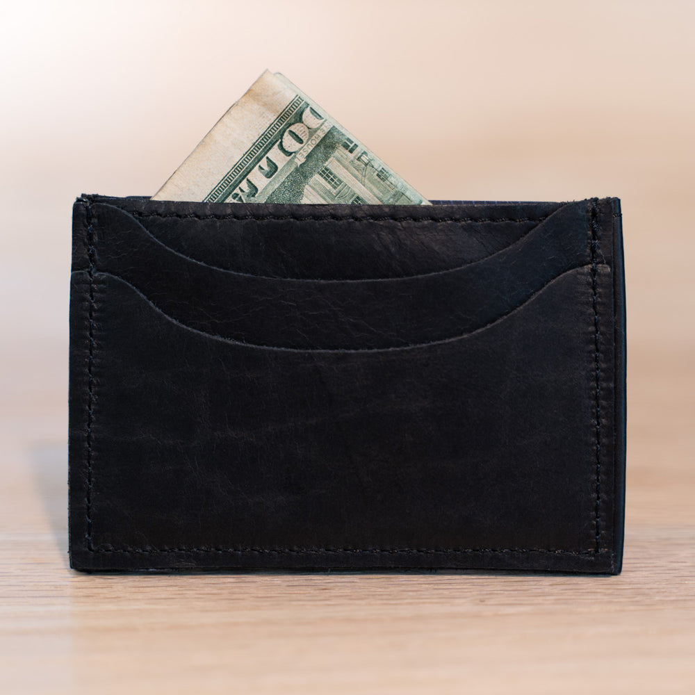 Buffalo Billfold Company Handmade Leather Front Pocket Wallet-American Chestnut image 1