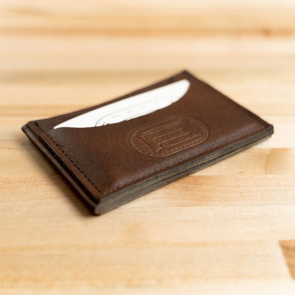 Buffalo Billfold Company Handmade Leather Front Pocket Wallet-American Chestnut image 2