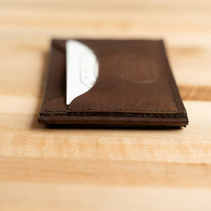 Buffalo Billfold Company Handmade Leather Front Pocket Wallet-American Chestnut image 4