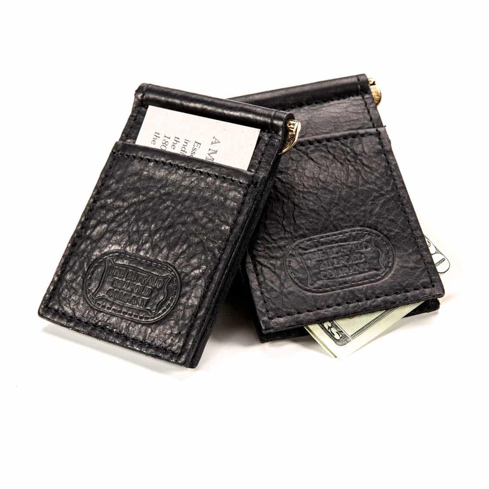 Buffalo Billfold Company Leather Money Clip Wallet-American Chestnut image 8