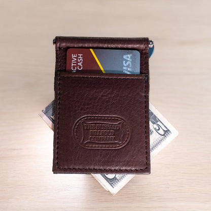 Buffalo Billfold Company Leather Money Clip Wallet-Brown image