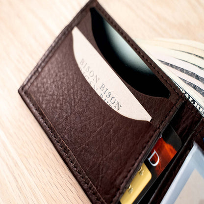 Buffalo Billfold Company Mens Bifold Leather Wallet-Black image 1