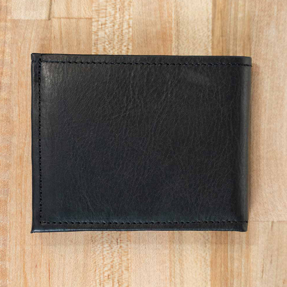 Buffalo Billfold Company Mens Bifold Leather Wallet-Black image 4