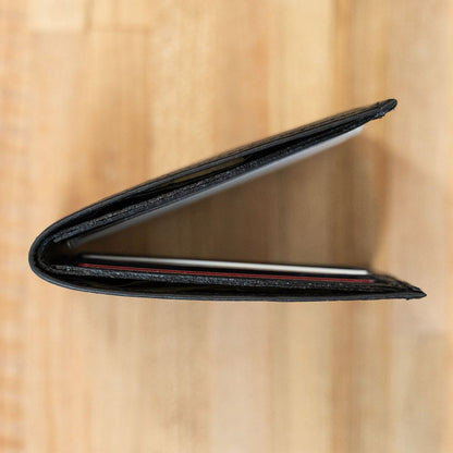 Buffalo Billfold Company Mens Bifold Leather Wallet-Black image 8