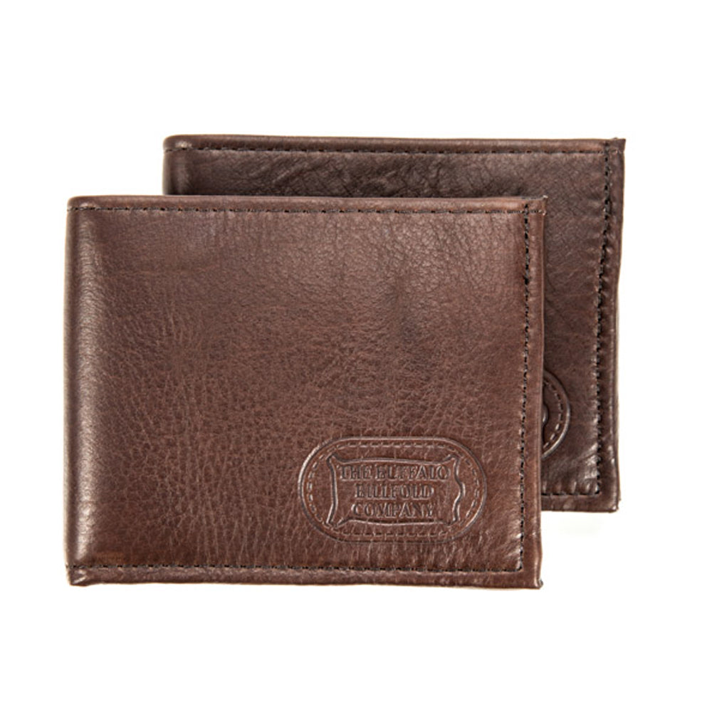 Buffalo Billfold Company Mens Bifold Leather Wallet-Black image 9