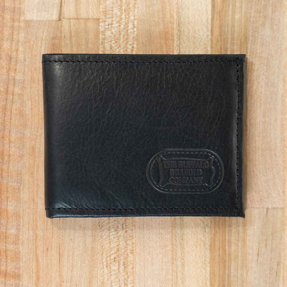 Buffalo Billfold Company Mens Bifold Leather Wallet-Black image