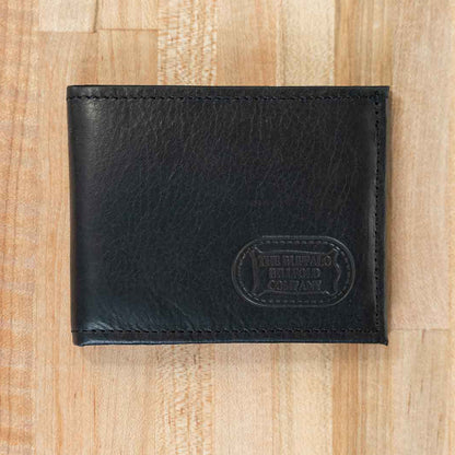 Buffalo Billfold Company Mens Bifold Leather Wallet-Black image