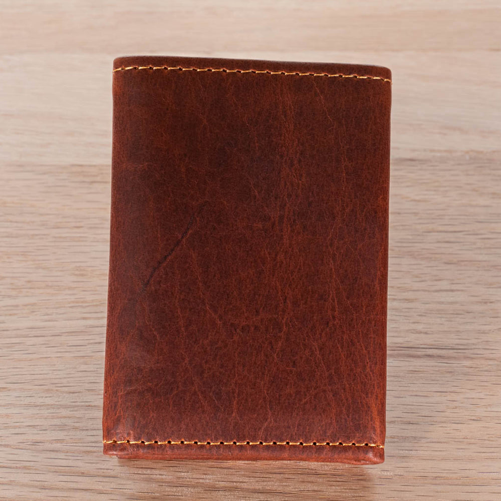 Buffalo Billfold Company Mens Leather Trifold Wallet-American Chestnut image 10
