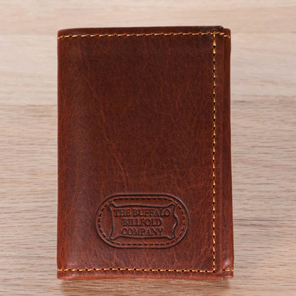 Buffalo Billfold Company Mens Leather Trifold Wallet-American Chestnut image 11