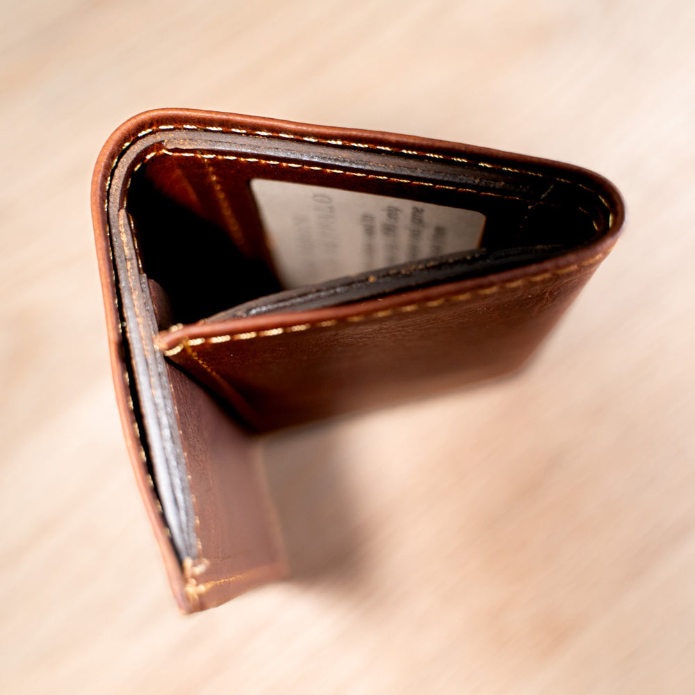 Buffalo Billfold Company Mens Leather Trifold Wallet-American Chestnut image 15