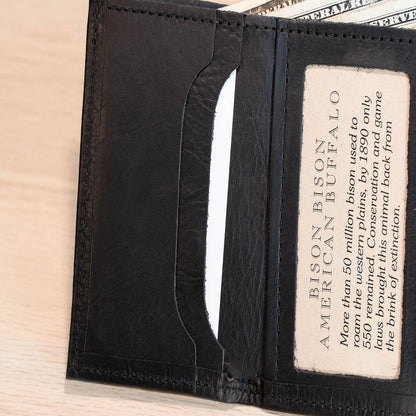 Buffalo Billfold Company Mens Leather Trifold Wallet-American Chestnut image 1