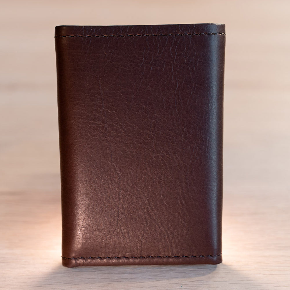 Buffalo Billfold Company Mens Leather Trifold Wallet-American Chestnut image 5