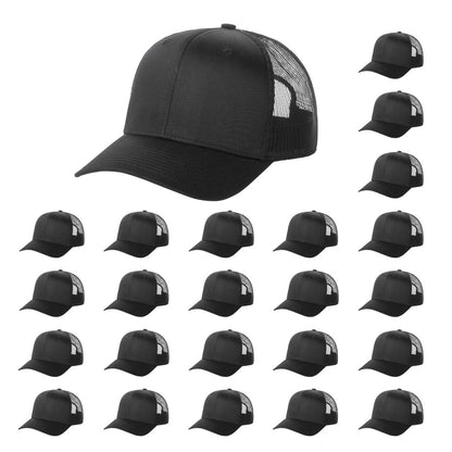 Fierce Headwear 901 Series 6 Panel Structured Mesh Back Blank Hat