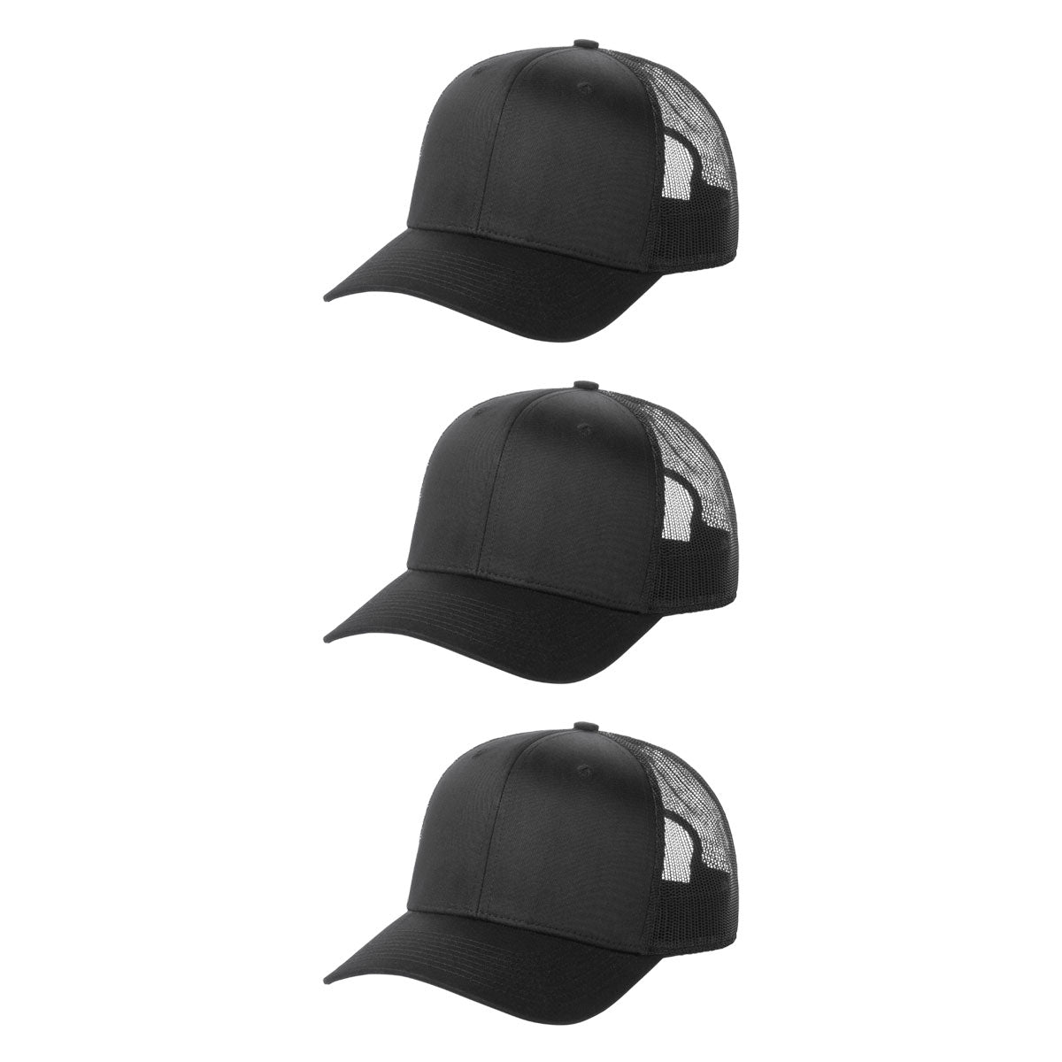 Fierce Headwear 901 Series 6 Panel Structured Mesh Back Blank Hat