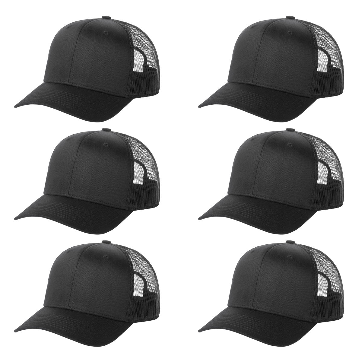 Fierce Headwear 901 Series 6 Panel Structured Mesh Back Blank Hat