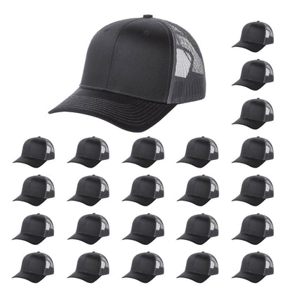 Fierce Headwear 901 Series 6 Panel Structured Mesh Back Blank Hat
