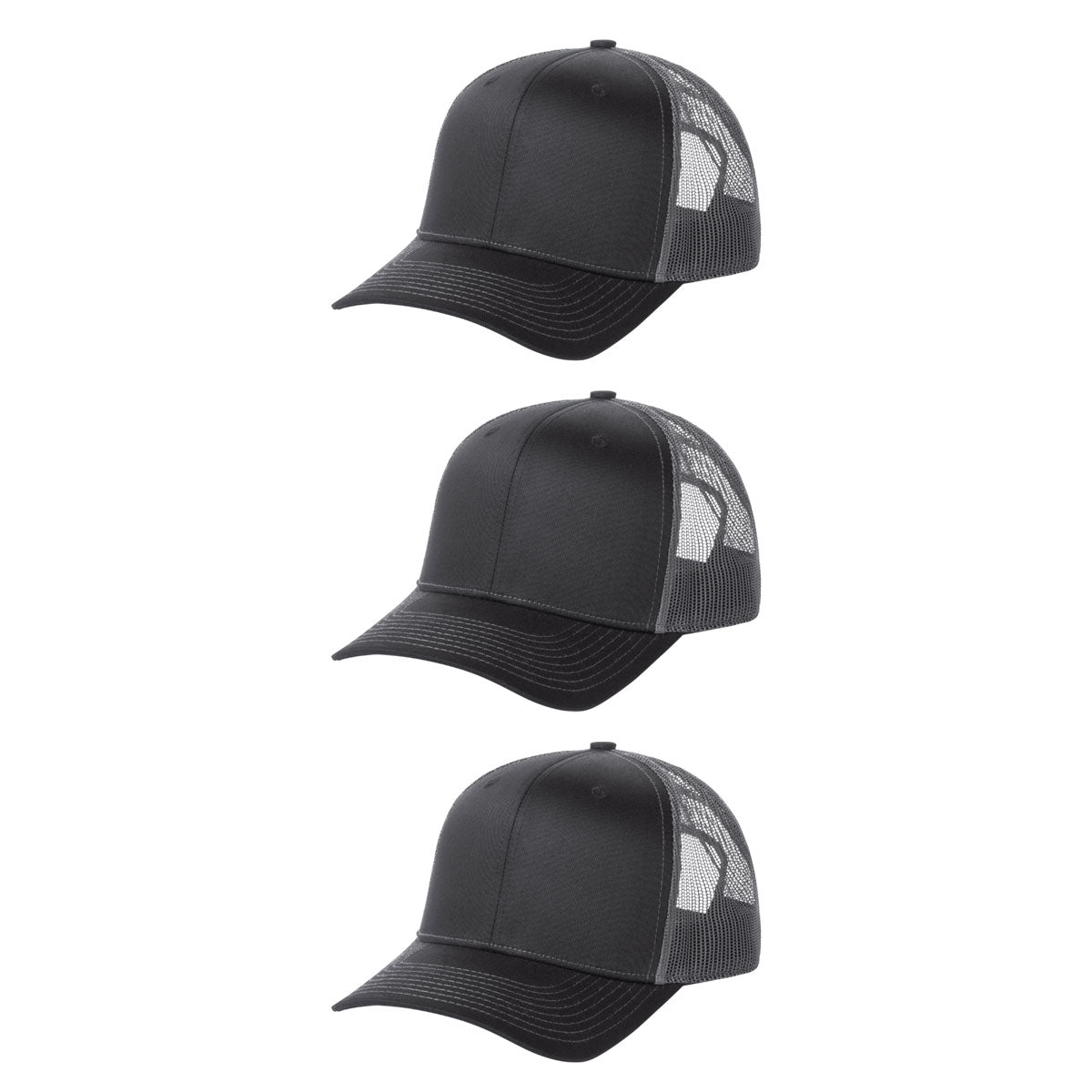 Fierce Headwear 901 Series 6 Panel Structured Mesh Back Blank Hat