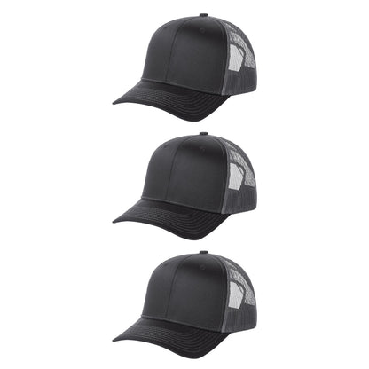 Fierce Headwear 901 Series 6 Panel Structured Mesh Back Blank Hat