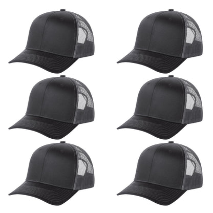 Fierce Headwear 901 Series 6 Panel Structured Mesh Back Blank Hat