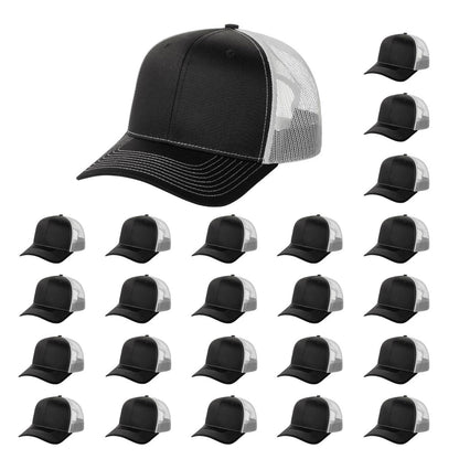 Fierce Headwear 901 Series 6 Panel Structured Mesh Back Blank Hat