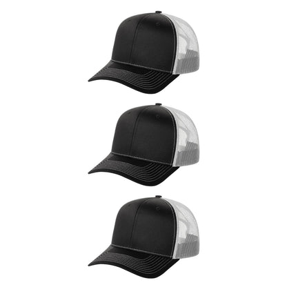 Fierce Headwear 901 Series 6 Panel Structured Mesh Back Blank Hat