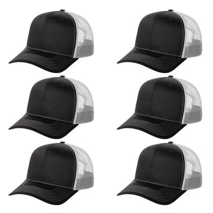 Fierce Headwear 901 Series 6 Panel Structured Mesh Back Blank Hat