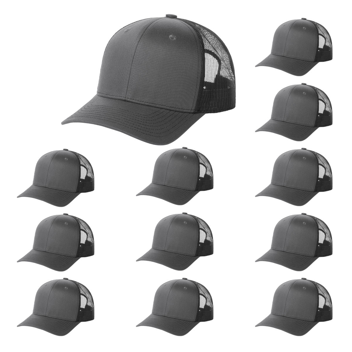 Fierce Headwear 901 Series 6 Panel Structured Mesh Back Blank Hat