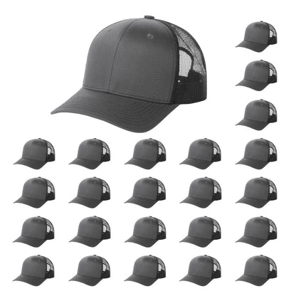 Fierce Headwear 901 Series 6 Panel Structured Mesh Back Blank Hat