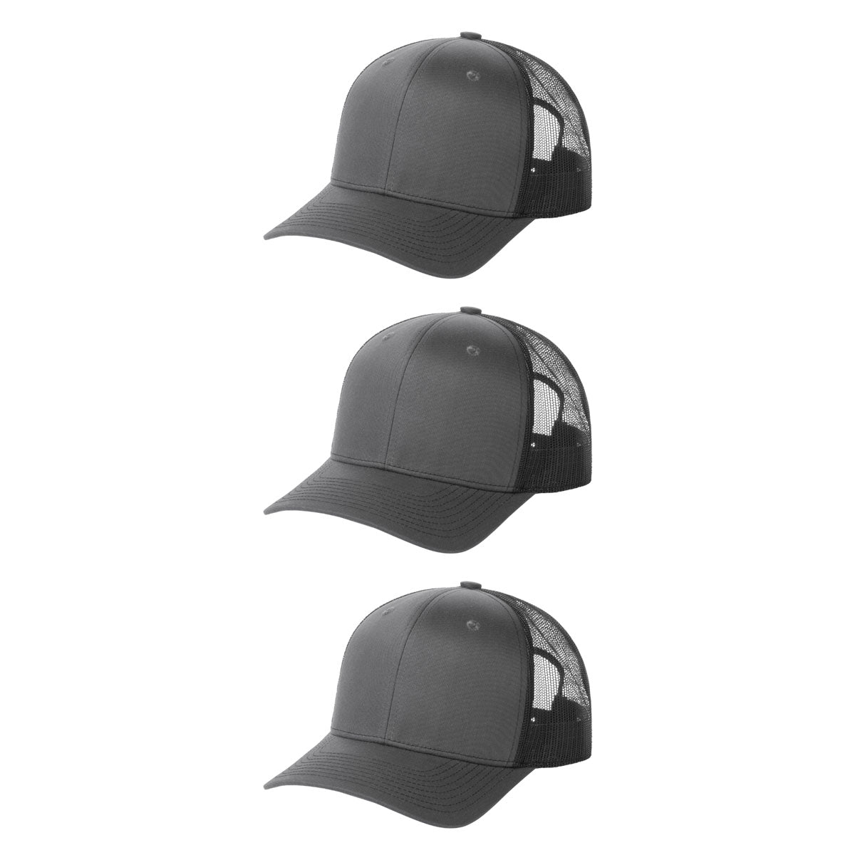 Fierce Headwear 901 Series 6 Panel Structured Mesh Back Blank Hat