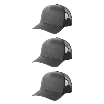 Fierce Headwear 901 Series 6 Panel Structured Mesh Back Blank Hat