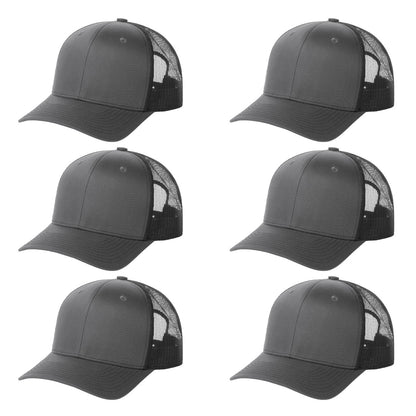 Fierce Headwear 901 Series 6 Panel Structured Mesh Back Blank Hat
