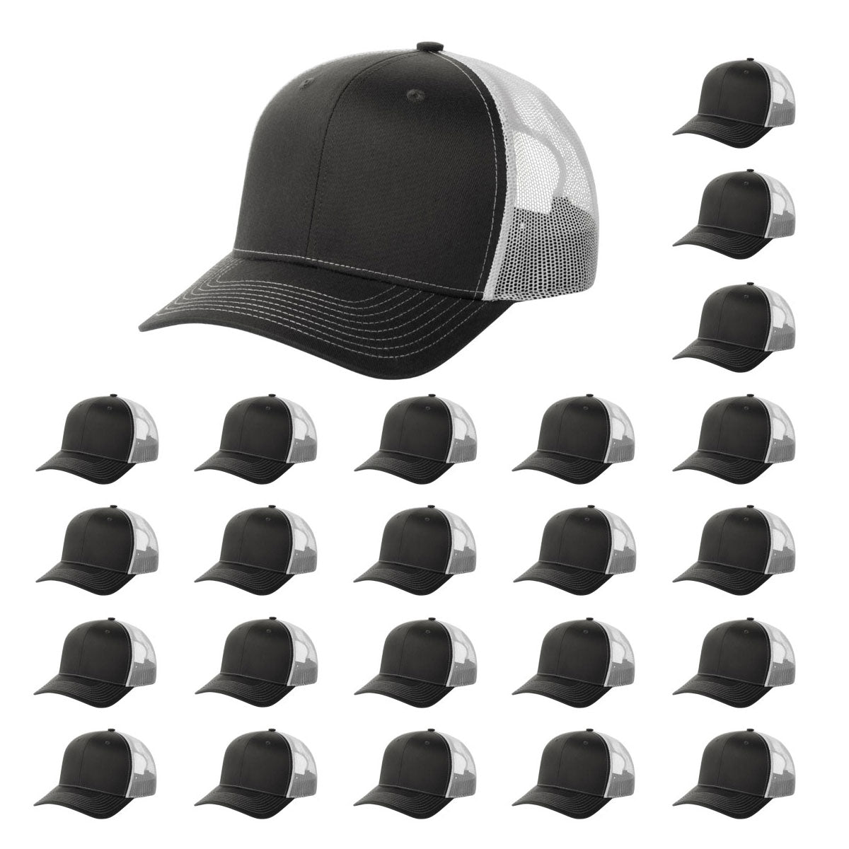 Fierce Headwear 901 Series 6 Panel Structured Mesh Back Blank Hat