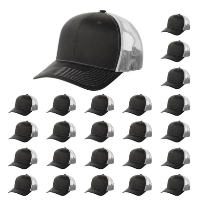 Fierce Headwear 901 Series 6 Panel Structured Mesh Back Blank Hat