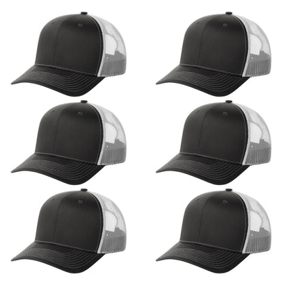 Fierce Headwear 901 Series 6 Panel Structured Mesh Back Blank Hat